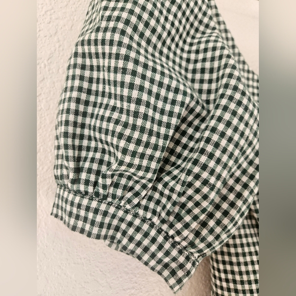 Little Cottonwood timber in green gingham, small - Picture 3 of 8